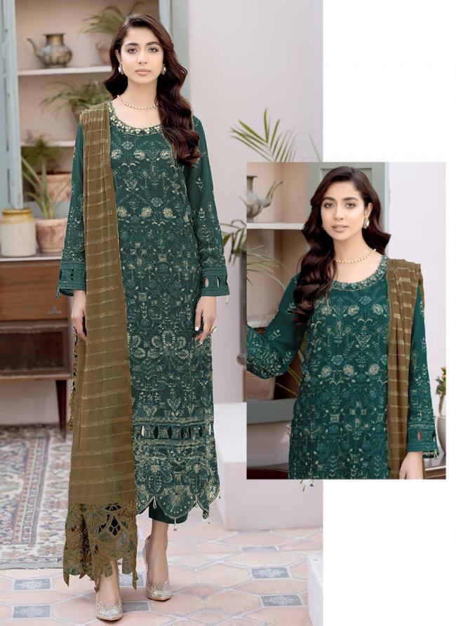 Georgette Rama Eid Wear Embroidery Work Pakistani Suit